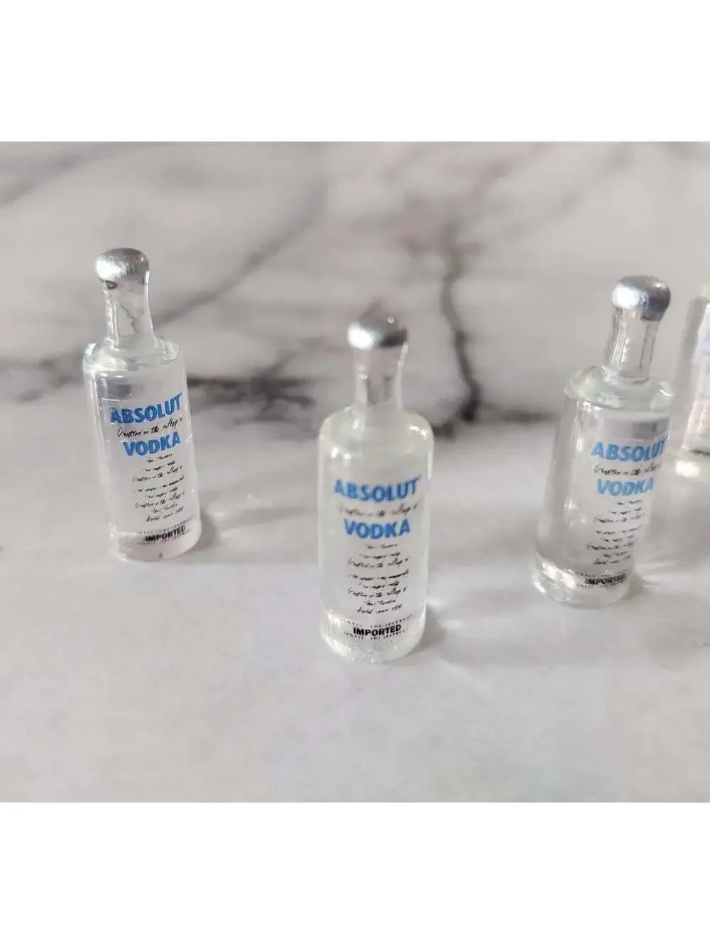 Miniature Clear Dollhouse Bar Drinks